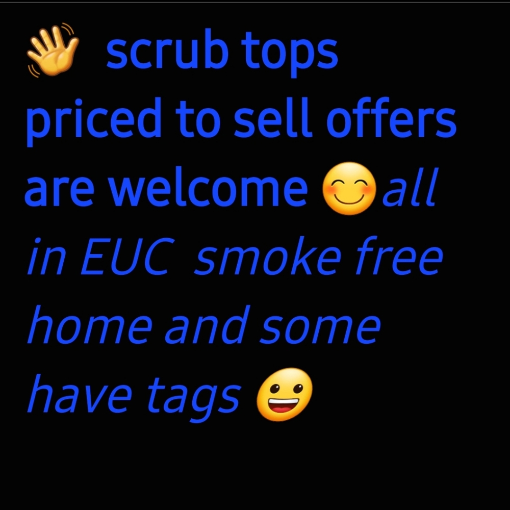 Medium and large scrub tops